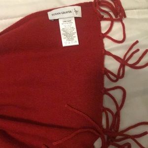 Susan Graver Red Scarf